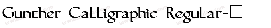 Gunther Calligraphic Regular字体转换